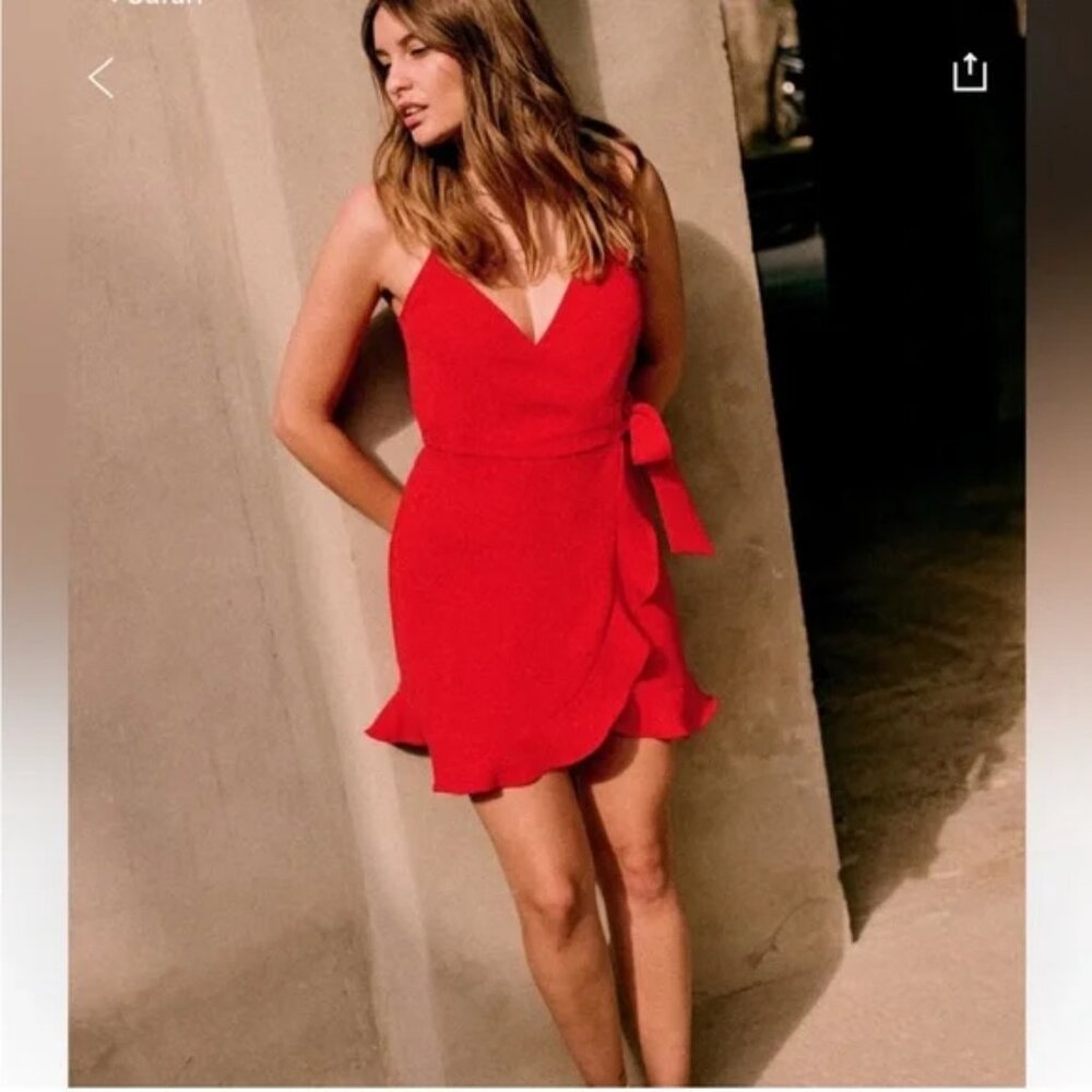 Sezane Red Mini Dress
